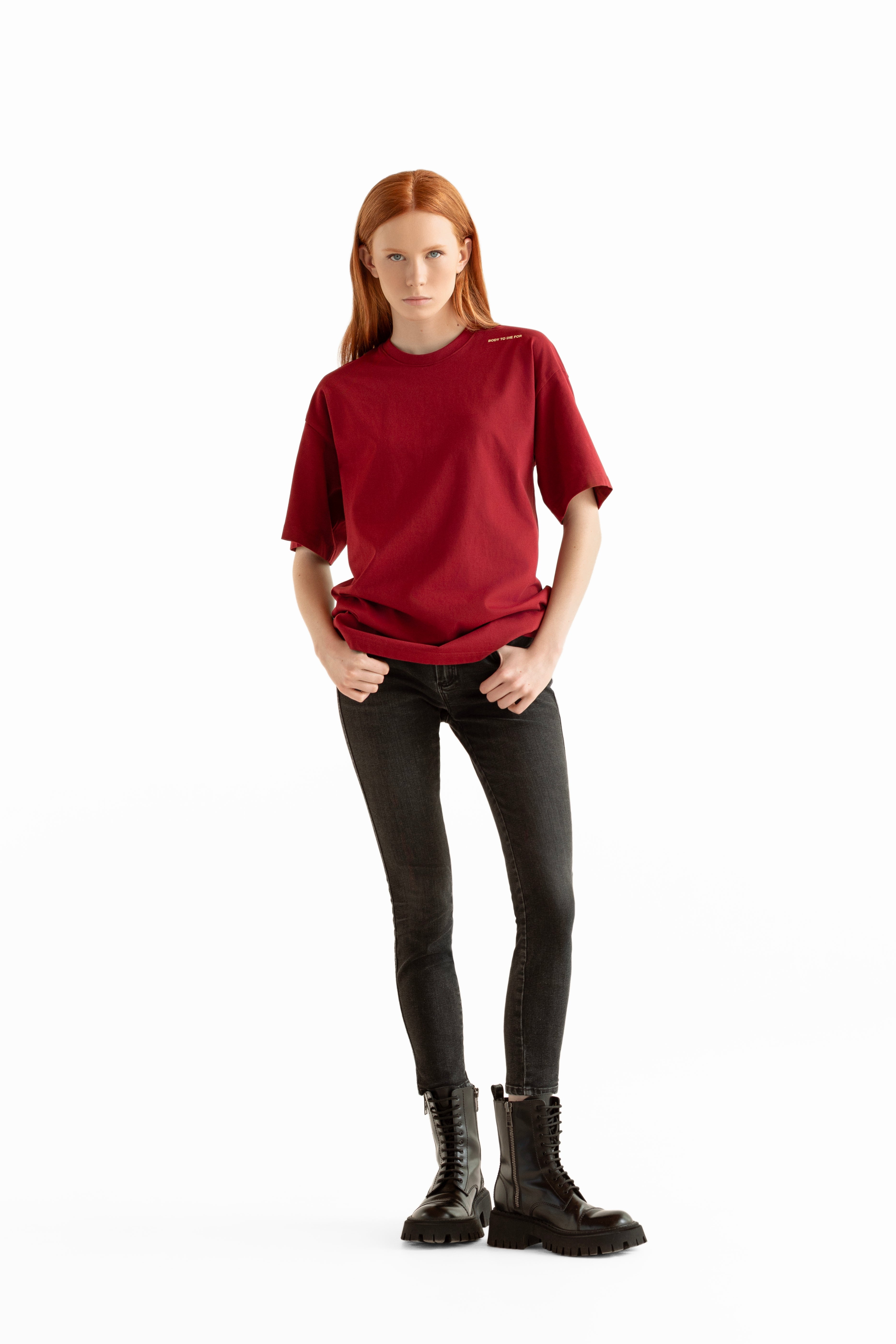 INSIDE T-shirt dark red