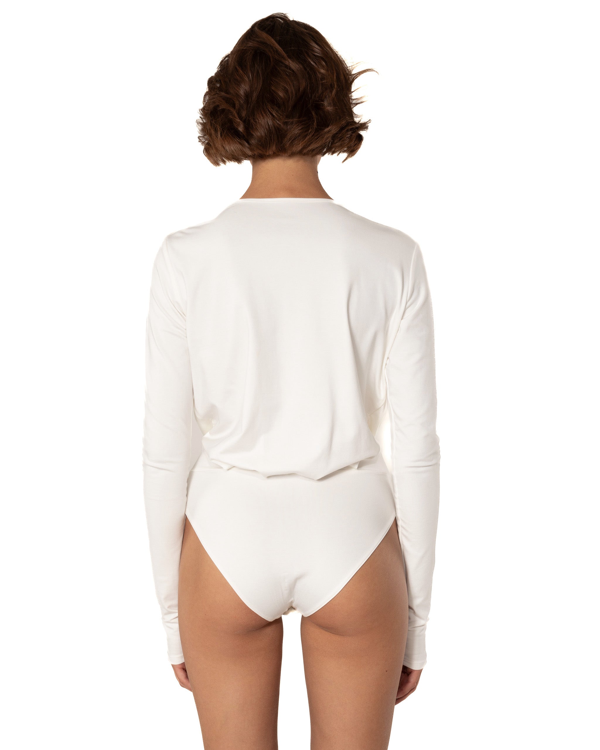 This bodysuit's model considered by us the most versatile in the collection. Fits any type of figure, can be worn with any style. Folds are perfectly located on the back and front of the bodysuit to create perfect movement and silhouette.