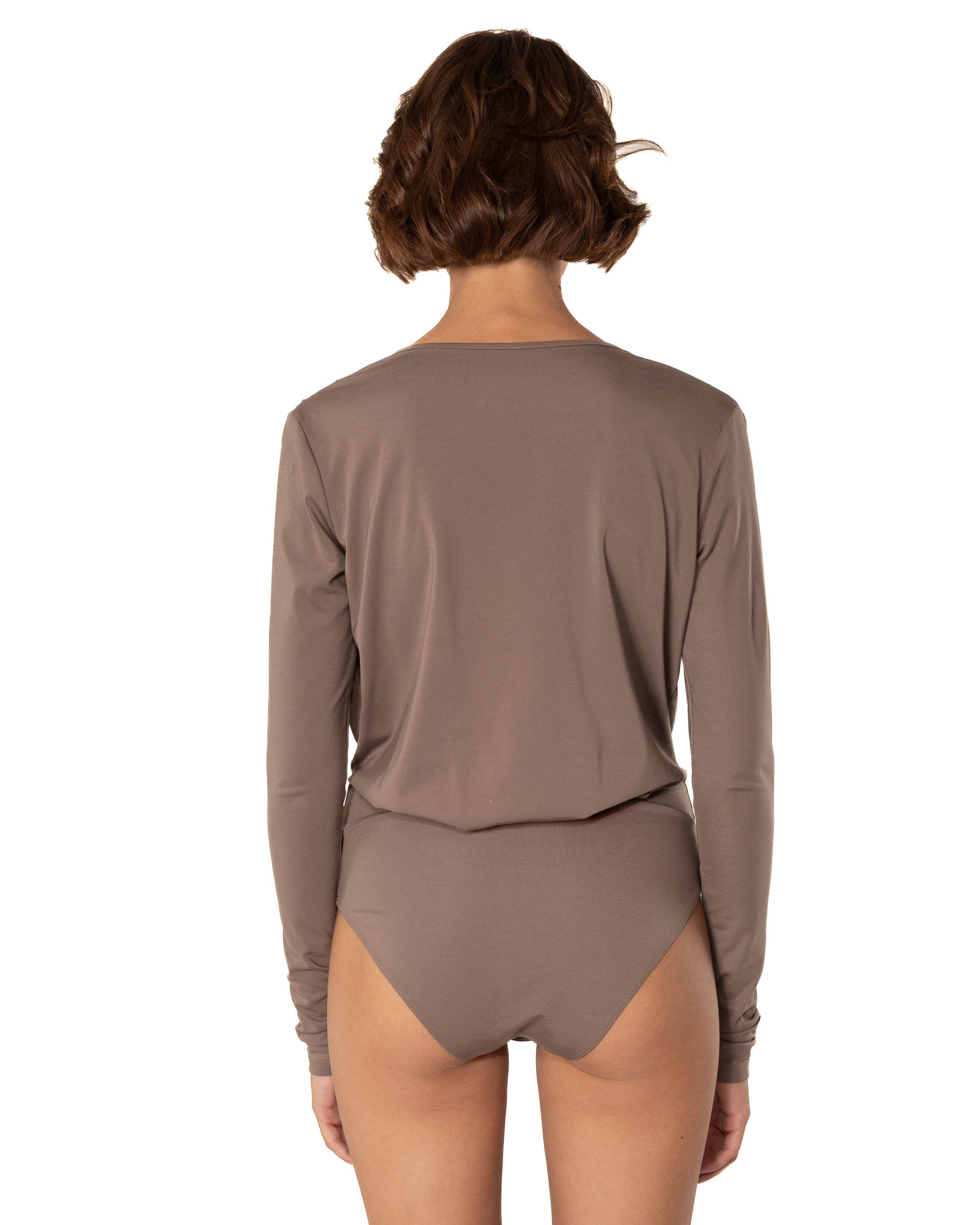 This bodysuit's model considered by us the most versatile in the collection. Fits any type of figure, can be worn with any style. Folds are perfectly located on the back and front of the bodysuit to create perfect movement and silhouette.