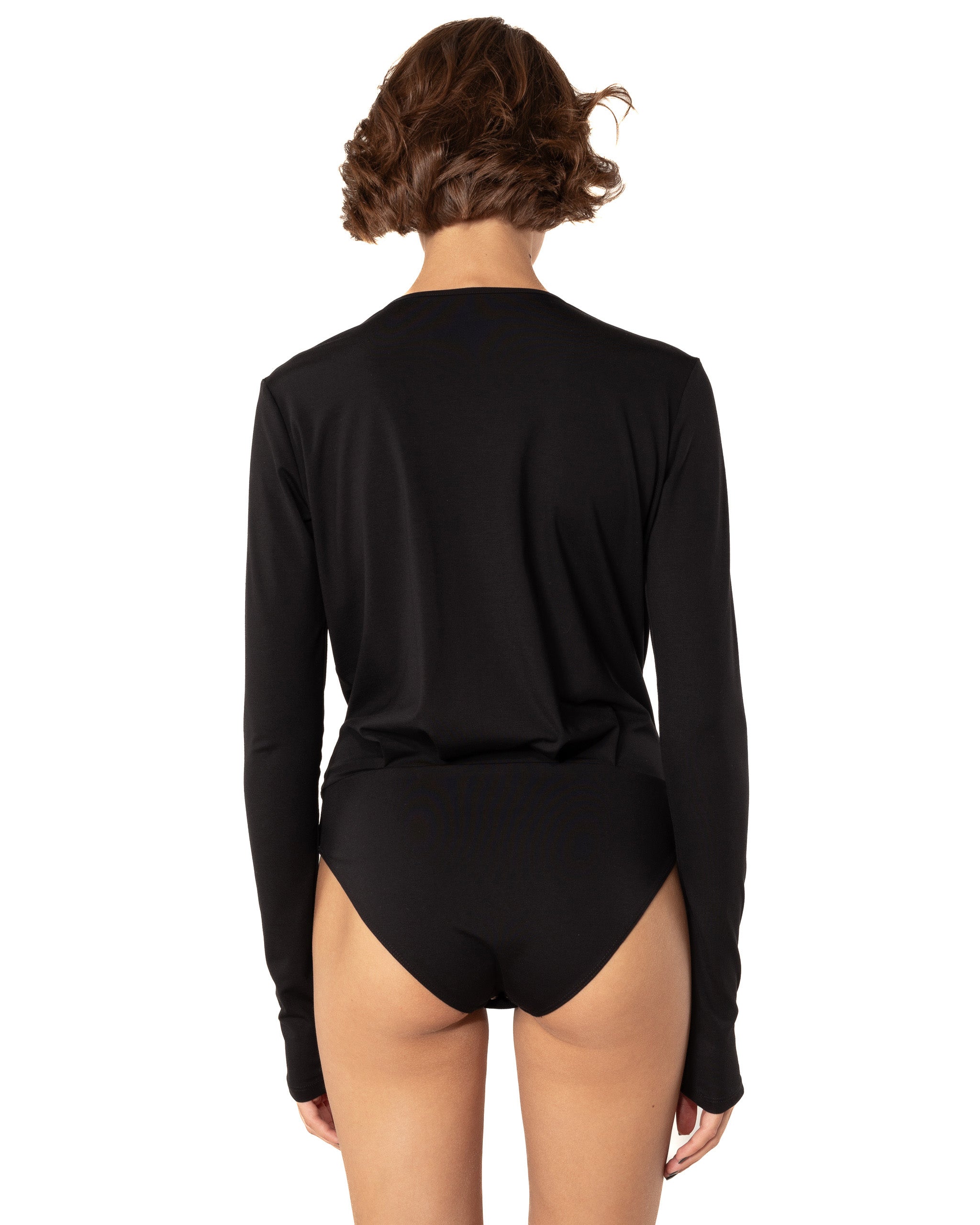 This bodysuit's model considered by us the most versatile in the collection. Fits any type of figure, can be worn with any style. Folds are perfectly located on the back and front of the bodysuit to create perfect movement and silhouette.