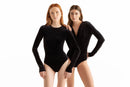 Turnt Crossover Velvet Bodysuit M-8
