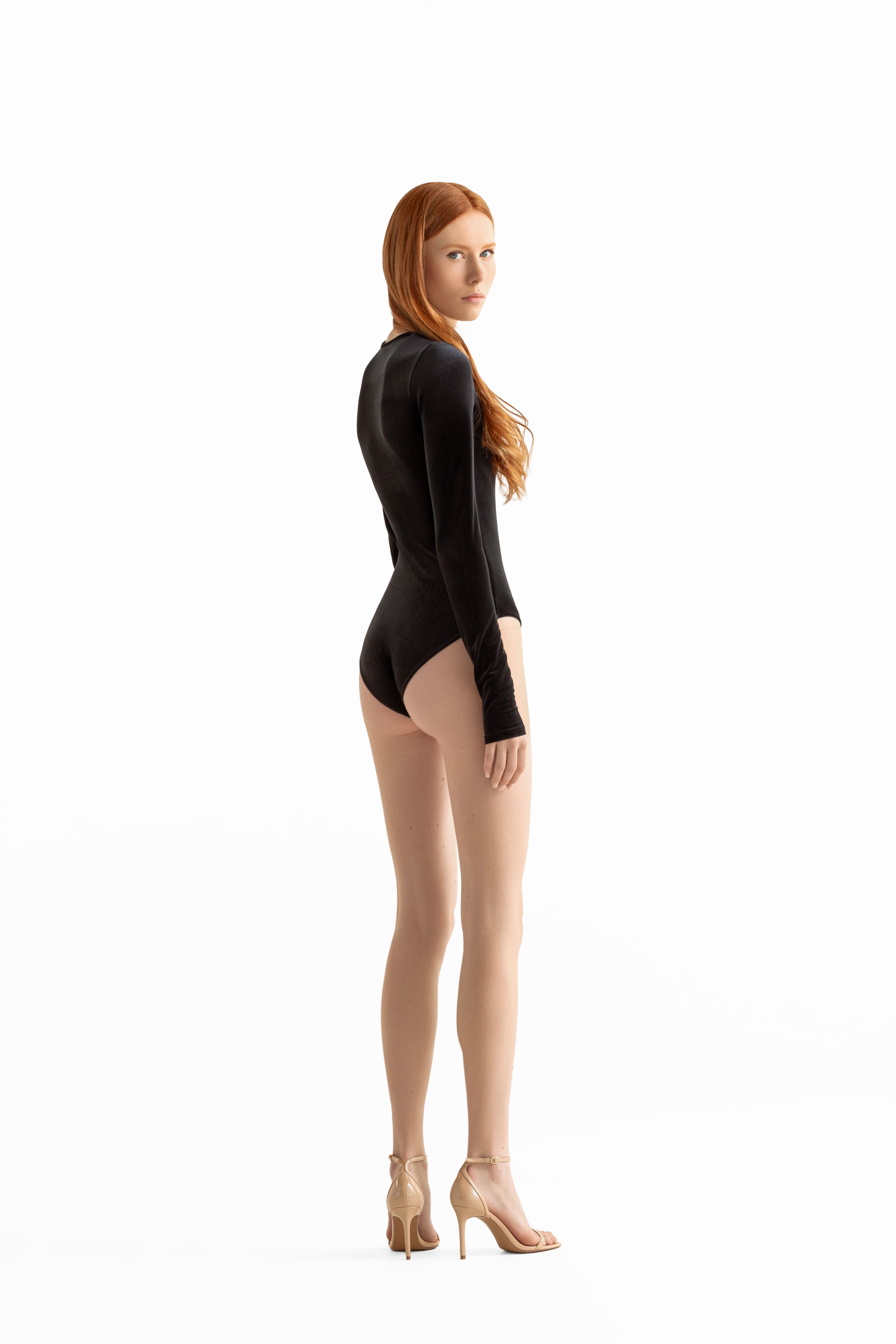 Long Sleeve Velvet Bodysuit M-7.1