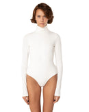 This bodysuit's model can be considered as your second skin. Long sleeve, hight turtle neck creates feeling of protection and comfort. Non-transparent fabric despite its elasticity makes it perfect for any occasion and activity.