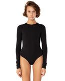 This bodysuit's model embraces femininity more than any piece of clothing possibly could. Non-transparent elastic fabric perfectly covers your body from the front and opens on the back flirtatiously.